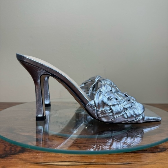 Marc Fisher Draya Square Toe Slide in silver - Picture 8 of 16